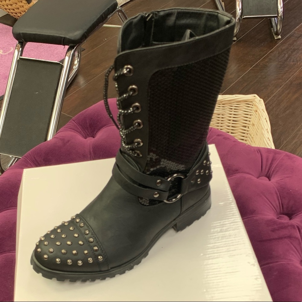 New in store, Biker chic dance boots